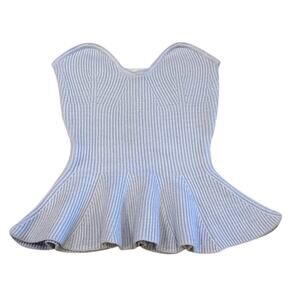 Olivaceous Strapless Peplum‎ Top - Size M